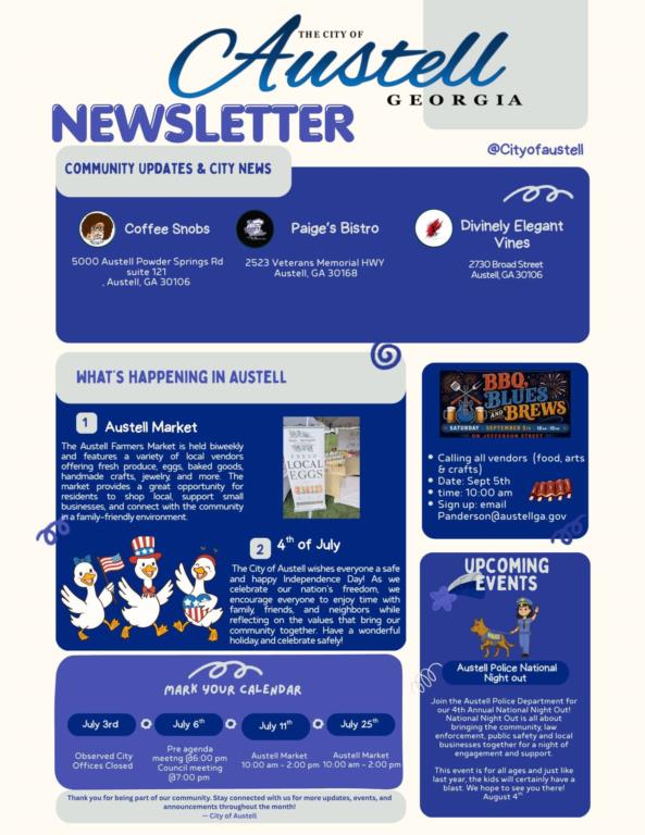 July 2026 Newsletter